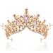 AOPRIE Hera's Light Tiaras and Crowns for Women Gold Pink Girls Crystal Hair Accessories for Wedding Prom Bridal Birthday Party Halloween Costume Christmas Gifts Leaves Princess Tiara for Little Girls