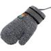 Fox Knitting Short Full Finger Gloves for Toddlers | Winter Thermal Plush Lining | 1-3 Years | Bear/Deep Grey - Buy Online on GoSupps.com