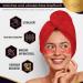 LUXTOGO Fast Dry Hair Towel - 100% Cotton Super Absorbent Hair Turban with Button & Elastic - High-Quality Red Turban Towel for Quick Hair Drying (1 pc) - Buy Online on GoSupps.com
