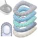 Clarmonde Thicken Toilet seat Cover Cushion Pads Luxury Toilets Warm Toilet seat Covers Warm Toilet Seat Mat Super Warm Universal (5-Pack,Random Color) 5pcs