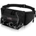 Tactical Fanny Packs Military Waist Bag Pistol Pouch Waterproof Belt Bumbag Utility Bags for Outdoor Camping Hiking Hunting with USA Flag Patch Black