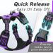 Eagloo Dog Harness for Large Dogs - Adjustable Anti-Train Control Harness with Reflex Strips Purple - Perfect for Labradors (1 Pack) - Buy Online on GoSupps.com