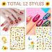 Sunflower & Butterfly Nail Art Stickers - 12 Self-Adhesive Floral Decals for Women and Girls - Buy Online on GoSupps.com
