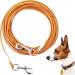 Tie down dog cables Kausproof dog lines for the garden dog leash for large dogs up to 253lbs Dog Runner Tether Line for outdoor (Orange 150ft (45m)) Orange 150ft (45m)