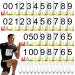 Running Bib Competitor Numbers with Safety Pins for Marathon Sports Competition Events Numbers Race Bibs Paper Tags Tear Proof Waterproof for Track and Field 6 x 7.5 Inch (1-100 Number, 100 Pieces)