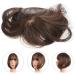 1pc Wig Air Bangs Ladies Tops Curly Human Hair Wig Tops for Women Bangs Hair Clip Human Hair Topper Curly Wigs Hair Hair Extensions Clip-on Woman High Temperature Wire Edge - Buy Online on GoSupps.com