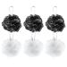 Lifeforce Shower Puff Loofah 60g/ PCS Shower Exfoliating Bath Sponge for Adults Comfortable and Soft Mesh Bath Loofah Body Exfoliating Bath Sponge Luxurious Classic Colours(Set of 6) 3 X Black & 3 X White