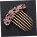 Angoily Flower Bridal Hair Comb Prom Headpiece Wedding Hair Clip Hair Teasing Comb Flower Hair Accessories Rhinestone Hair Accessories Hair Topper Bride Alloy Crystal Purple - Buy Online on GoSupps.com