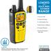 Midland LXT630VP3 36-Channel FRS Two-Way Radio Pair Pack - Up to 30-Mile Range Walkie Talkie with 121 Privacy Codes, NOAA Weather Scan & Alert - Yellow/Black - Buy Online on GoSupps.com