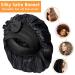 Kenllas Large Satin Silk Bonnet for Women - Black Sleep Cap for Curly Hair Care - Buy Online on GoSupps.com