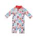 Bonverano Baby Girls Swimsuit UPF 50+ UV Protection One Pieces Sunsuit with Sun Cap (Colourful Fish 6-9Months) 6 Months Colourful Fish