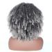 Shop Porsmeer Curly Afro Wig for Women | Full Fluffy Kinky Curly Bob Ombre Silver Hair - 14 Inch Volume Wig for Black Women - Buy Online on GoSupps.com
