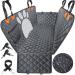 URPOWER Upgraded Dog Seat Covers with Mesh Visual Window 100% Waterproof Dog Car Seat Cover Nonslip Pet Seat Cover for Back Seat with Storage Pockets, Washable Dog Hammock for Car Truck and SUV Standard (54" W x 58" L ) A-Black