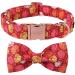 Unique Style Paws Halloween Dog Halison Pumpkin Dog Halison Adjustable Comfortable Cotton Fly Collar for young girls Dogs BowTie collar with metal buckle S neck 10-16in S pumpkin