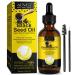 Black Seed Oil - 100% Pure and Cold Pressed for Stimulating Hair Growth Luscious Eyelashes Thick Eyebrows and Moisturized Skin and Hair Hair Oil Body Oil Massage Oil 2.02Fl Oz