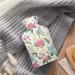 Blue Pink Flower Hot Water Bottle with Plush Cover | Hand Warmer for Adults & Children - 26.5x15.3cm | International Shipping Available - Buy Online on GoSupps.com