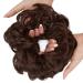 Messy Bun Hair Piece for Women Thick Updo Scrunchies Hair Extension Ponytail Hair Accessories Dark Auburn 1 PCS 13# Dark Auburn