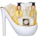 BRUBAKER Luxury Vanilla Spa Beauty Set | 6-Piece Bath & Shower Gift Set in Ceramic Stiletto White Gold | International Shipping Available - Buy Online on GoSupps.com