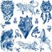 Aresvns Semi-Permanent Tattoos for Men and Boys Realistic Temporary Tattoo Waterproof & Long-Lasting 1-2 Weeks Lifelike Fake Tattoo Stickers 6 Sheets Christmas Gift 01
