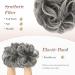 Fine Hair Part with Rubber Band | Synthetic Hair Extensions & Ponytail Tubes for Women & Girls - Gray & White Tips | 38g 1B/171T60 - Buy Online on GoSupps.com