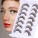 ALPHONSE Brown Strip Dark Brown False Lashes 7 Pack - Short Wispy Natural Look D Curl Extensions - Buy Online on GoSupps.com