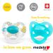 Medela Baby Pacifier | 6-18 Months | BPA-Free | Lightweight & Orthodontic | 2-Pack | Turquoise Blue and White with Baby Animals - Buy Online on GoSupps.com