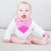 BooginHead Pink Hearts Teething Bib - Cotton Baby Bandana - Buy Online on GoSupps.com