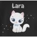 Personalized Cat T-Shirt for Girls - Cute Custom Gift by Shirtracer - Black Cat Design (Kids 116) - Buy Online on GoSupps.com