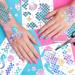 Mermaid Scale Temporary Tattoos Stickers - 12 Sheets for Kids & Adults | Mermaid Themed Party Decoration & Favors - Buy Online on GoSupps.com