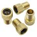 Bike Bits Brass Presta Valve Adapter - Convert Presta to Schrader - Inflate Tire Using Standard Bike Pump or Air Compressor (4 Pack)