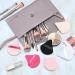 HEYMKGO Velvet Triangle Powder Puff Set - 4 Pcs Reusable Dual-use Makeup Puffs for Pressed Powder, Under Eye, and Facial Cosmetics - Rose - Buy Online on GoSupps.com