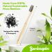 Bamboogaloo Premium Bamboo Toothbrushes 5-Pack | Eco-Friendly Organic Biodegradable | Soft Charcoal Bristles & Free Cotton Swab - Buy Online on GoSupps.com