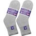 Falari 6-Pack Cotton Diabetic Quarter Socks 10-13, Gray - Men Women Loose Fit Non-Binding - Buy Online on GoSupps.com