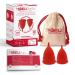 Shalle Menstruation cup soft - most convenient cup - up to 12 hours of protection without leaks - medical silicone - sensitive blisters and control cramps - size S + L red