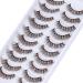 Ruairie Brown 14MM Natural Look Cat Eye False Eyelashes - Fluffy Wispy Strip Lashes (10 Pairs) - Buy Online on GoSupps.com