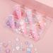 3D Heart Nail Charms  6 Grids Nail Charms for Acrylic Nails  Nail Art Heart Charms with Tweezer  Color Resin Hearts Shape Nail Accessories Kit for Women Girls Nail DIY Nail Decorations
