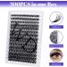 300PCS 40D 0.07mm D Curl Individual Cluster Lashes Extension | Mixed Lash Clusters 8-16mm | DIY Home Eyelashes Extensions - RR-8-16mm Wide Stem - Buy Online on GoSupps.com