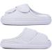 Adjustable Diabetic Slippers | Extra Wide House Shoes for Women & Men | Light Grey | Size 7.5-8.5 Women / 6-7 Men - Buy Online on GoSupps.com