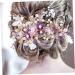 FRCOLOR Headband hair plug french side combs bridal side combs bridal side hairpieces combs for women pearl flower hair combs girls hair comb girl headpiece headband purple bride Comb - Buy Online on GoSupps.com