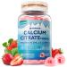 Calcium Citrate Supplement 1000mg for Women & Men 6-in-1 Calcium Magnesium Zinc Gummies + Vitamin D3 B6 & Potassium High Absorption for Bones Teeth Muscle & Nerve Health Vegan Sugar Free 60Cts 60 Count (Pack of 1)