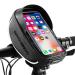 ROCKBROS Bike Phone Mount Bag Bike Front Frame Handlebar Bag Waterproof Bike Phone Holder Case Bicycle Accessories Pouch Sensitive Touch Screen Compatible with iPhone 11 XS Max XR 8 Plus Below 6.5" black Size 1