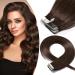 SEGO TAPE Extensions real hair hair extension adhesive tape hair parts smooth 100% remy hair 20 pieces extension +10pcs free tapes medium brown#4 18 "(45cm) -50g