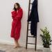 Buy Lumaland Hooded Bathrobe for Women & Men | Extra Soft Microfiber Coral Fleece | Quick Dry Suction-Strong | Perfect for Cuddling - Red - Buy Online on GoSupps.com