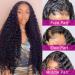 28inch Deep Wave Lace Front Wig Human Hair 180% Density - Pre Plucked Curly Wig for Black Women - Wet and Wavy Natural Color - 13x4 Deep Wave Frontal Wig (Pack of 1) - Buy Online on GoSupps.com