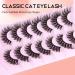 JIMIRE False Eyelashes Wispy Fluffy Cat Eye 6D Volume Russian Strip D Curl Faux Mink Lashes with 2 in 1 Magic Eyelash Glue and Tweezers Look Like Lash Extension 7 Pairs Pack - Buy Online on GoSupps.com