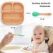 Bamboo Child Plates with Suction Cup - Non-Slip Baby Dish Set with Recipes Book | Eco-Friendly Plastic-Free Children's Tableware - Buy Online on GoSupps.com