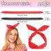 Prasacco 2 Pieces Polka Dot Headbands for Girls Women Retro Bandana Headbands Cute Polka Dots Bow Headwrap Hair Accessories for Women and Girls(Red+Black) - Buy Online on GoSupps.com
