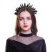 Raw Crystal Quartz Crown Headband - HAIMEIKANG Handmade Tiara Natural Stone Headband for Woman Wedding and Parties (Black)