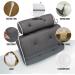 Luxury Bath Pillows Set with Soy Wax Candle, Loofa, Laundry Bag & Suction Tool - Grey - Buy Online on GoSupps.com