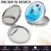 HBTD-SZ Compact Mirror 2 Pack - Portable 1X/2X Magnifying Metal Makeup Mirror (Cartoon cat) - Pink+Light Green - Buy Online on GoSupps.com